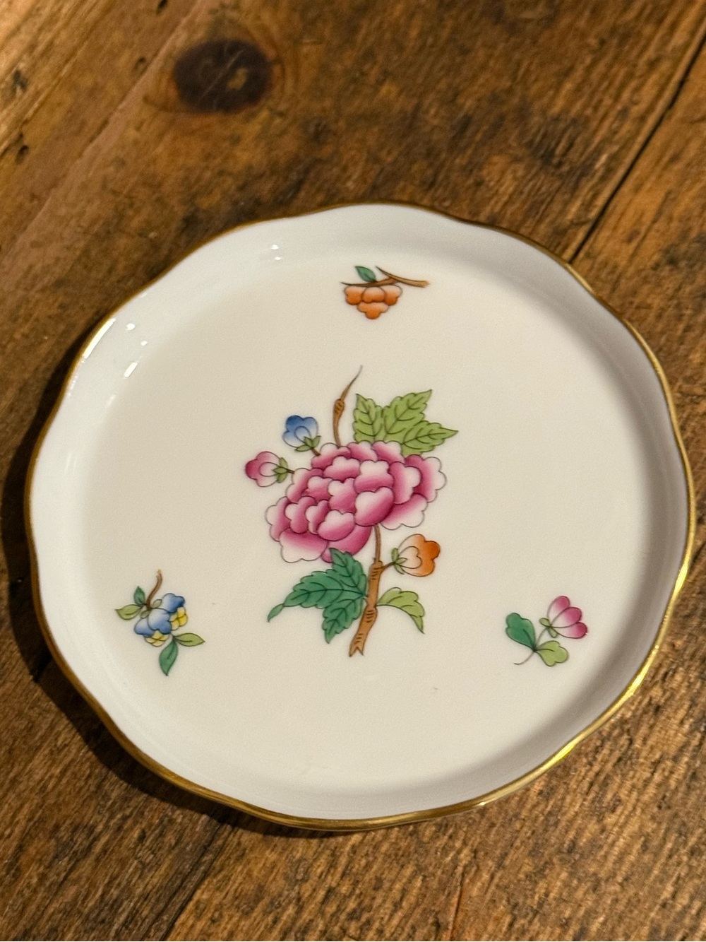Collectible Herend Hungary Fine European Porcelain Small Trinket Dish - Picture 7 of 11